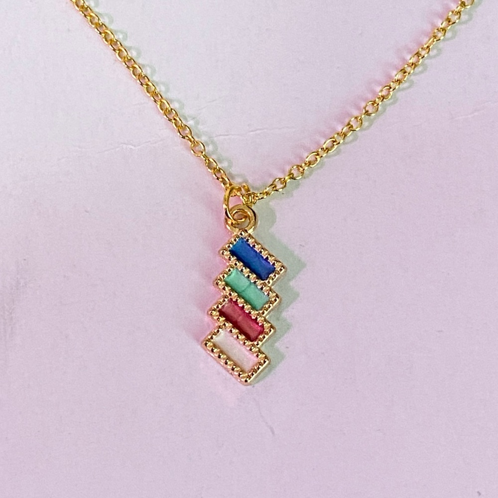 Geometric Style Gold Plated Necklace